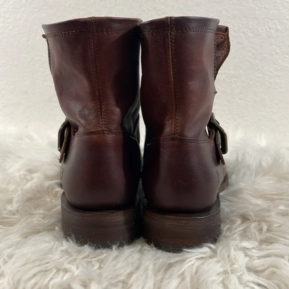FRYE Veronica Leather Tan Booties Boots Slip On Western Cowgirl Size 8 NEW - Picture 6 of 16